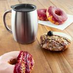 Stainless Steel Coffee Mugs with Lids - Set of 4