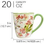 Hummingbird Ceramic Mugs Set – Nature-Inspired Designs