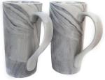 20 OZ Grey Marble Ceramic Coffee Mugs Set
