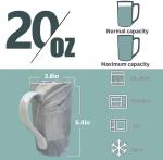 20 OZ Grey Marble Ceramic Coffee Mugs Set