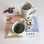 20 OZ Grey Marble Ceramic Coffee Mugs Set