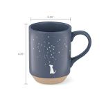 Celestial Dog Stoneware Mug - 12 oz Navy