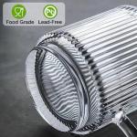 2 Pack Clear Glass Coffee Mugs with Spoons