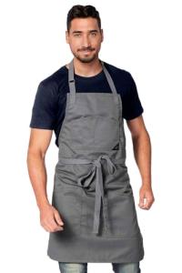 Under NY Sky Gray Twill Chef Apron
