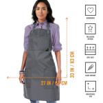Under NY Sky Gray Twill Chef Apron