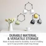 Stylish Wall Mounted Mug Holder Rack Set