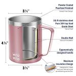 Insulated 14oz Rose Gold Travel Coffee Mug