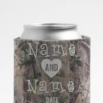 Personalized Camouflage Wedding Can Coolers, Set of 50