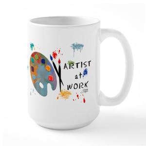 Artist At Work 15 oz Ceramic Coffee Mug