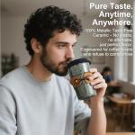 Spill Proof Ceramic Travel Coffee Mug 16.5 oz