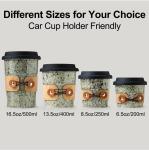 Spill Proof Ceramic Travel Coffee Mug 16.5 oz