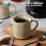 Rustic Ceramic Coffee Mugs Set of 4