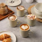 Rustic Ceramic Coffee Mugs Set of 4