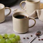 Rustic Ceramic Coffee Mugs Set of 4