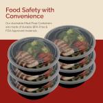 16 oz Reusable Meal Prep Container Bowls - 25 Pack