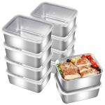 10-Pack 16oz Stainless Steel Snack Containers
