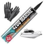 Marine Sealant - Fast-Cure, UV-Resistant Adhesive 10 oz