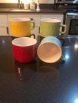Set of 6 Colorful 12oz Ceramic Coffee Mugs