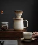 Ceramic Pour Over Coffee Maker - Retro Gold