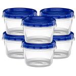 Stackable Blue Food Storage Containers, 10 Pack