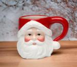 Set of 4 Classic Santa Head Coffee Mugs