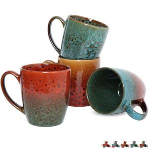 Bosmarlin Multicolor Ceramic Coffee Mug Set of 4