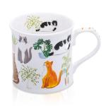 Cute Cat and Plant Coffee Mug 12 oz