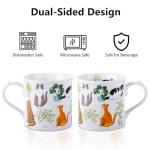 Cute Cat and Plant Coffee Mug 12 oz