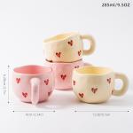 YumiPLUS Cute Ceramic Coffee Mugs - 4 Pack