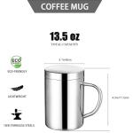 Insulated Stainless Steel Coffee Mug with Lid