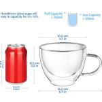Double Walled Glass Coffee Mug Set of 2