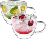 Double Walled Glass Coffee Mug Set of 2