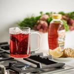 Set of 6 Durable Clear Glass Coffee Mugs