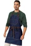 Blue Denim Chef Apron with Adjustable Cotton Straps