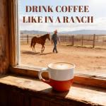 Western Style 12oz Ceramic Coffee Mug with Handle