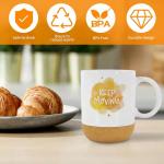 15oz Ceramic Coffee Mugs with Cork Bottom - 36 Pack