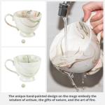 Hand-Painted 20 Oz Marble Ceramic Coffee Mug