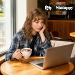 Hand-Painted 20 Oz Marble Ceramic Coffee Mug