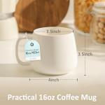 Teocera Stackable 16oz Ceramic Coffee Mugs Set