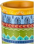 Set of 4 Colorful Valencia Ceramic Coffee Mugs