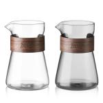 Bincoo 16oz Glass Coffee Carafe with Wood Sleeve
