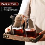 Bincoo 16oz Glass Coffee Carafe with Wood Sleeve