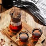 Bincoo 16oz Glass Coffee Carafe with Wood Sleeve