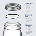 Mason Jars with Lids - 10 Pack, 16 Oz