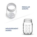 Mason Jars with Lids - 10 Pack, 16 Oz