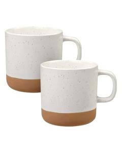 Givenne 2-Pack 12oz Speckled Ceramic Coffee Mugs
