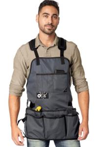 Stylish Gray Tool Apron with 18 Pockets