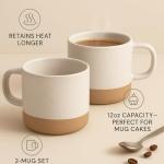 Givenne 2-Pack 12oz Speckled Ceramic Coffee Mugs