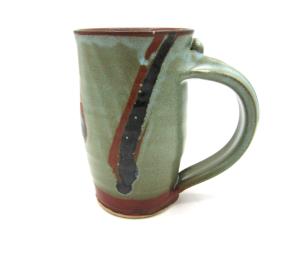 Handmade Painted Brush Strokes Coffee Mug 15 oz