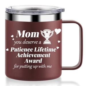 Thoughtful Burgundy Mug for Mom's Special Days